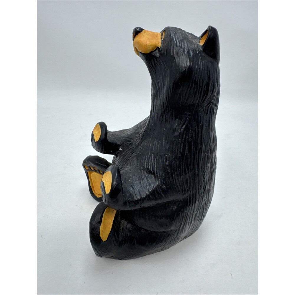 Jeff Fleming Bear Foots Black Bear Figurine Decor Card Holder 6" - Picture 3 of 7